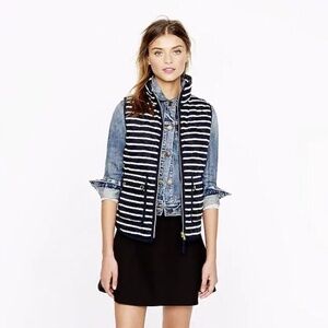 J. Crew Navy Striped Excursion Vest (Size XS)